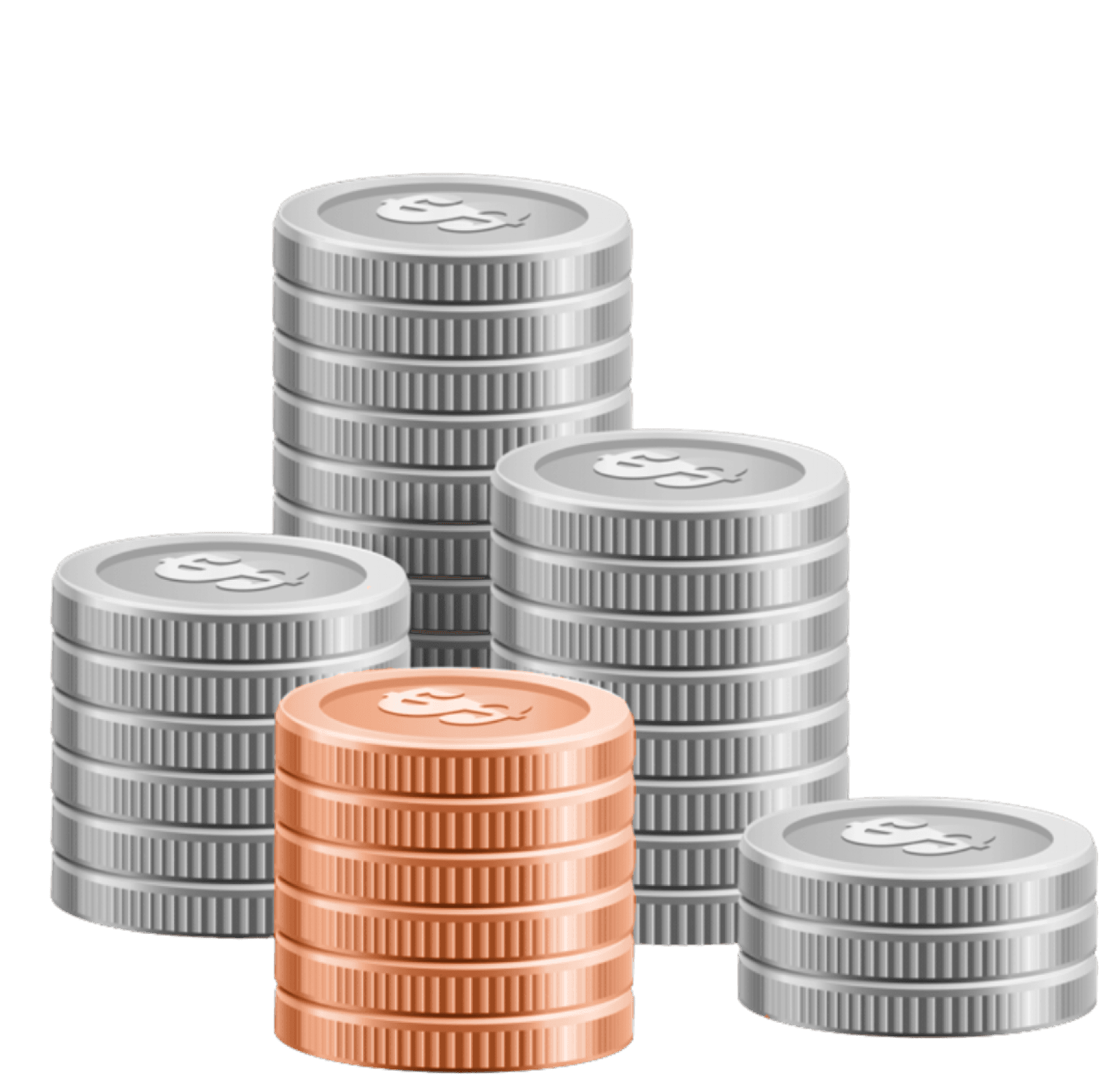 Coin stacks illustration